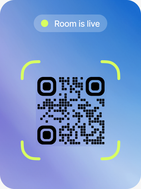 Attendee scans the room QR code